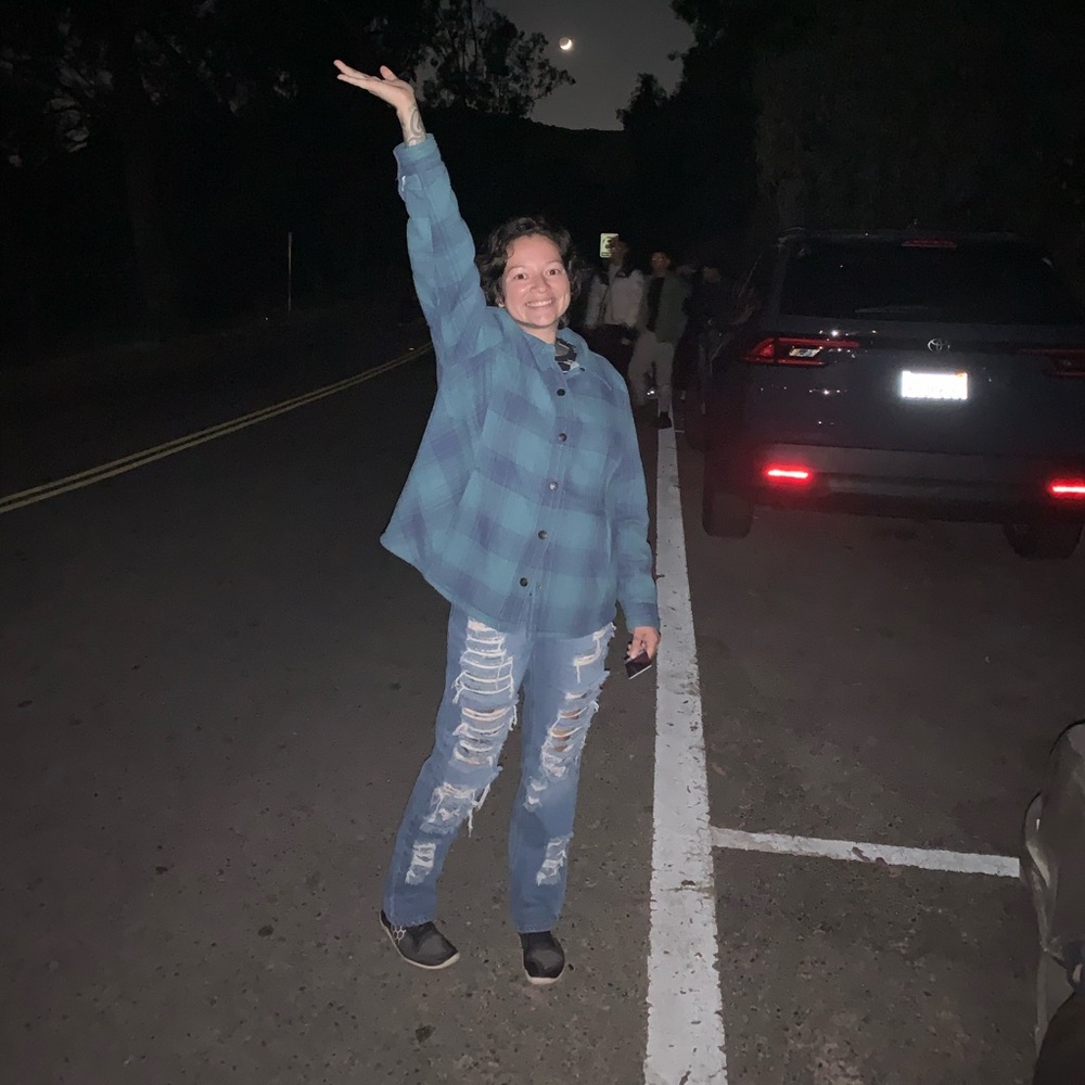 Fashion Nova Blue Distressed Flare Jeans